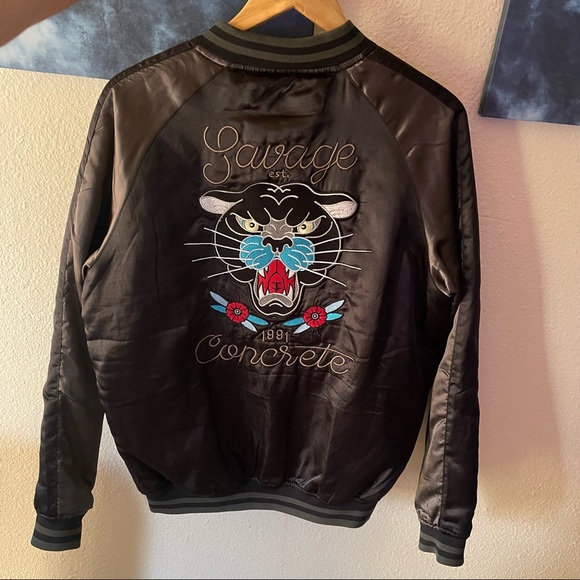 Pull&Bear Other - Pull&Bear Savage Concrete bomber jacket